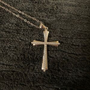 10K Gold Cross Pendant Necklace